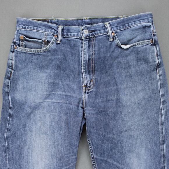 Levis 514 Jeans Mens 36x32 Blue Straight Fit Denim Actual 35x30 - Picture 2 of 11